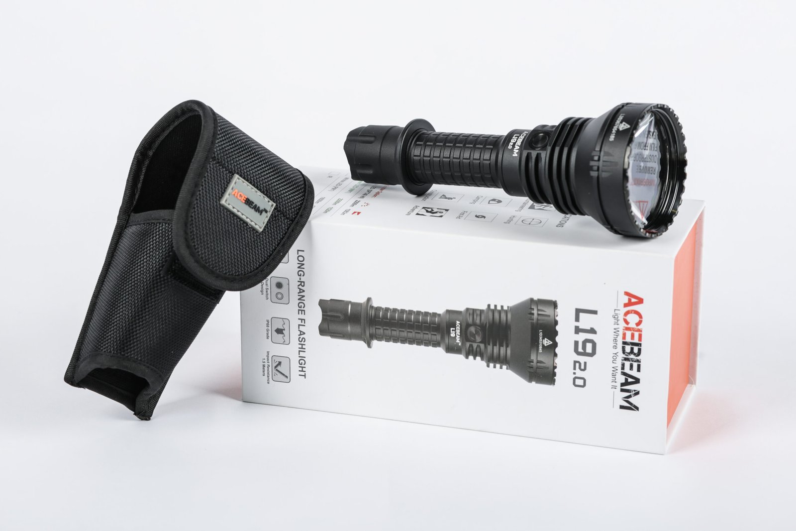 7X4A1092 Acebeam L19 2.0 Long-Range Tactical Flashlight - Image 1