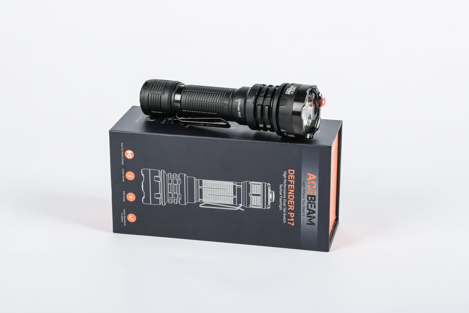 7X4A1094 Acebeam Defender P17 Tactical Flashlight - Image 1