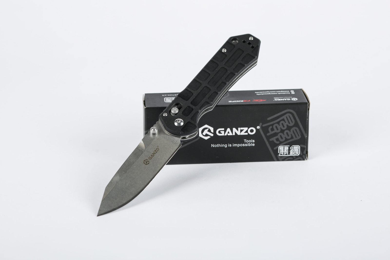 7X4A1130 Ganzo G7452P‑WS Folding Knife – Black G10 Handle - Image 1