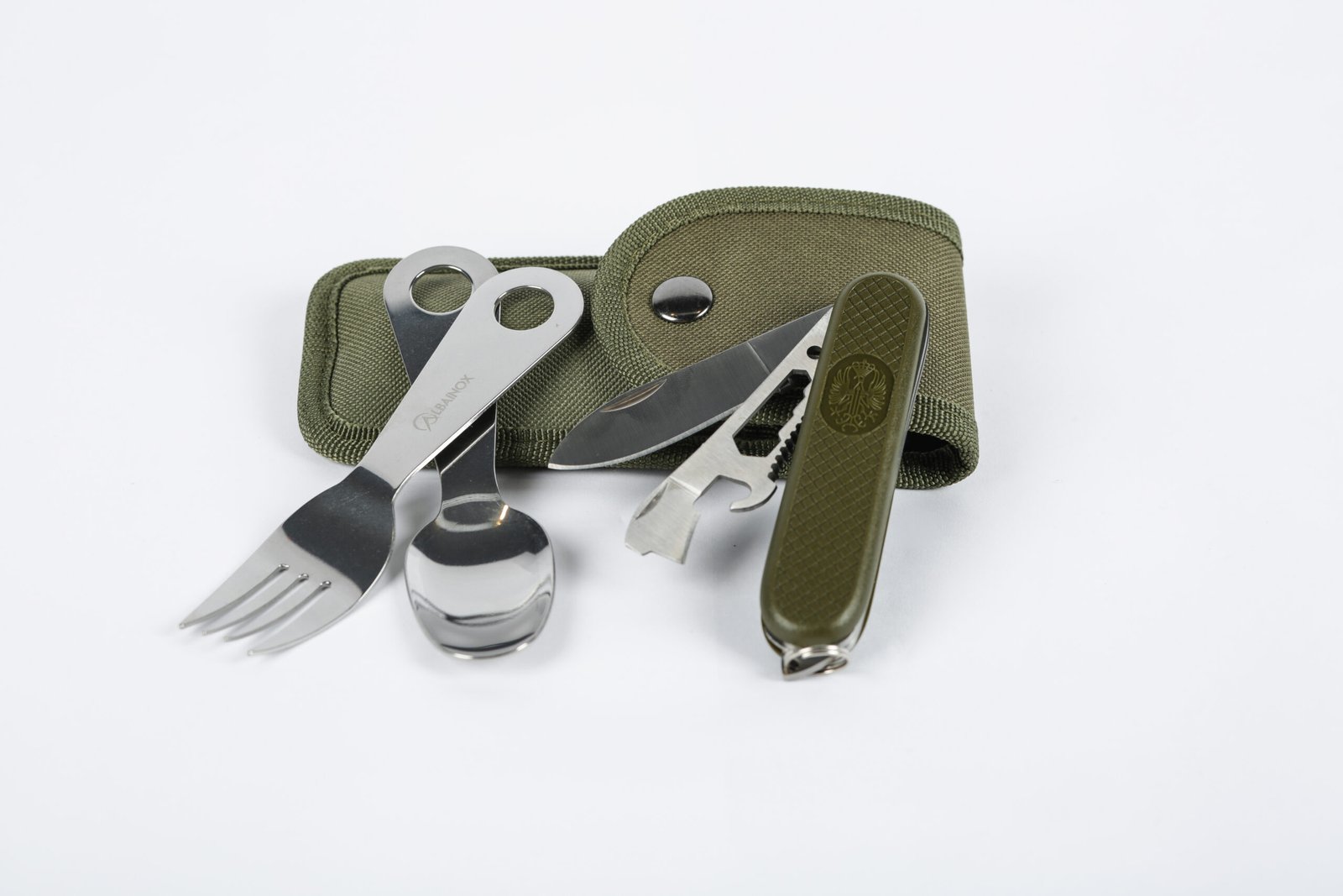 7X4A1145 Army Style Camping Cutlery Set - Image 1