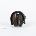 Foldable Shooting Ear Protection Earmuffs – Black with Orange Accents